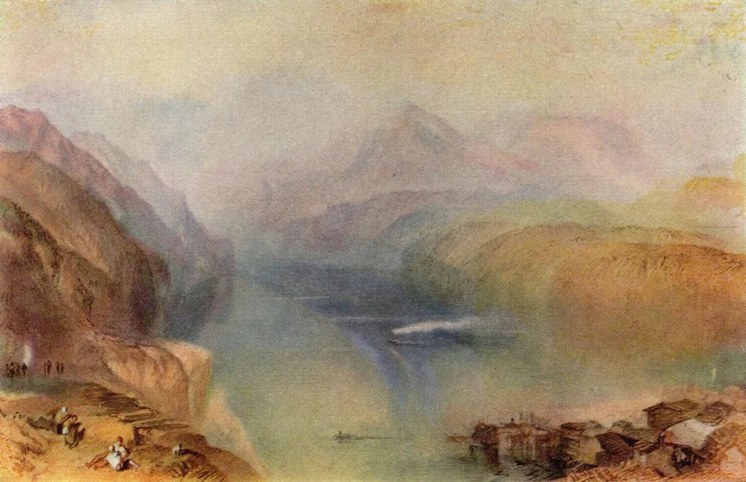 Der Vierwaldstättersee wurde 1841 von William Turner in Szene gesetzt.
https://commons.wikimedia.org/wiki/File:Joseph_Mallord_William_Turner_017.jpg