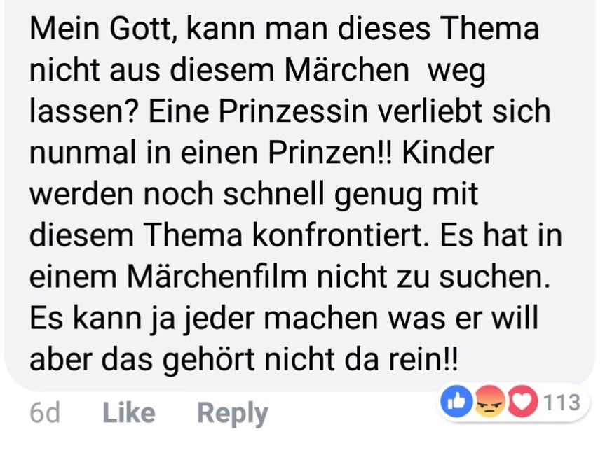 Kommentar zur News-Meldung über eine lesbische Elsa bei «TV Spielfilm».