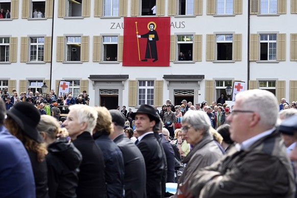 Glarner Landsgemeinde in Glarus am Sonntag, 7. Mai 2023.(KEYSTONE/Walter Bieri)