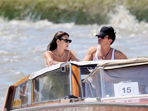 Entertainment Bilder des Tages Venice, Bezos-Sanchez wedding - day 6 - In the photo: Vittoria Ceretti Orlando Bloom PUBLICATIONxNOTxINxITA Copyright: xMatteoxChinellatox/xipa-agency.netx/xMatteoxChine ...