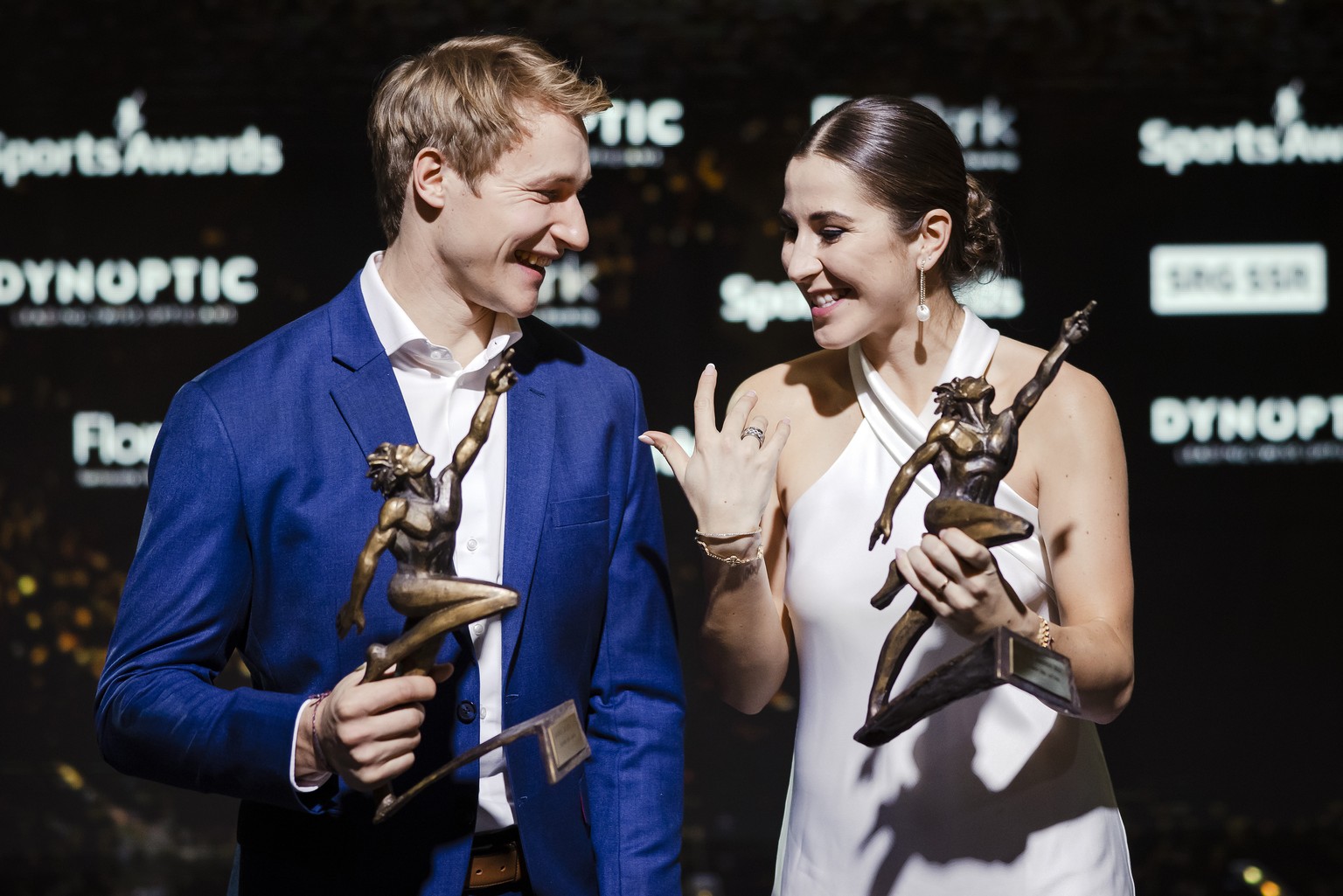 Die Sieger: Marco Odermatt und Belinda Bencic.