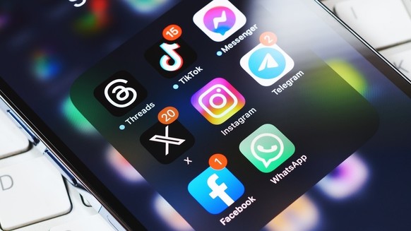 Social-Media-Apps auf dem Smartphone.