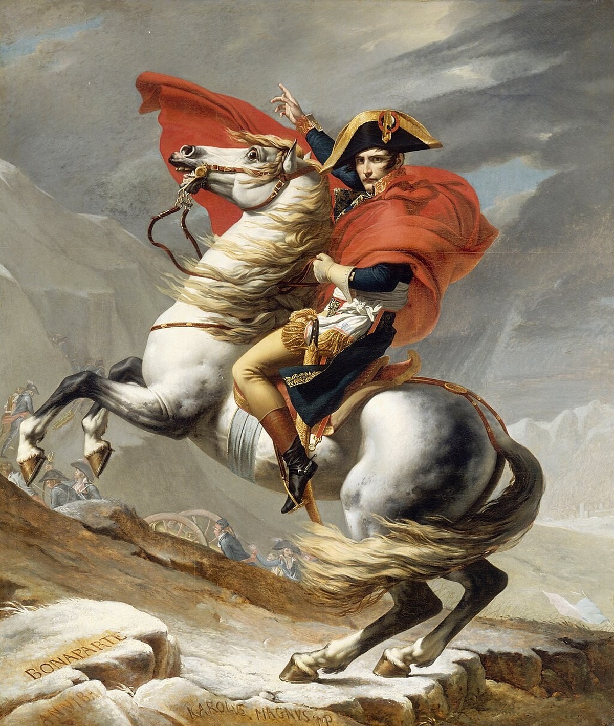 Napoleon überquert die Alpen, Jacques-Louis David, 1801