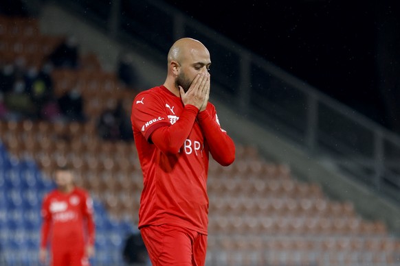 Vaduz&#039; Tunahan Cicek waehrend der Super League-Partie zwischen dem FC Vaduz und dem FC Lugano am Samstag, den 17. Oktober 2020 im Rheinpark Stadion in Vaduz. (KEYSTONE/Christian Merz)