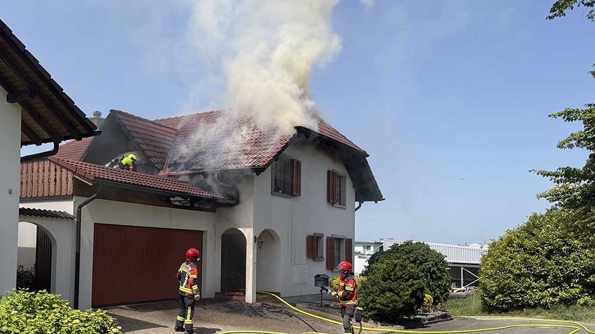 Unkrautvernichtung mit Gasbrenner löst Hausbrand in Jonen AG aus
