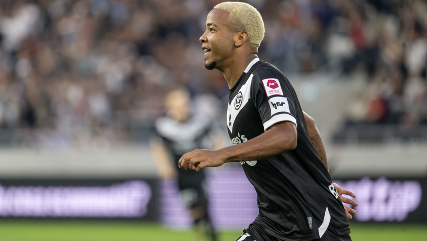 Beckham Castro (LUG), celebrates the 1 - 0 goal, during the Swiss Super League football league match between FC FC Lugano and FC St. Gallen on Wednesday 16 September 2026, at the AIL Arena in Lugano.  ...
