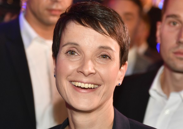 Party co-chairwoman Frauke Petry, arrives for the election party of the nationalist &#039;Alternative for Germany&#039;, AfD, in Berlin, Germany, Sunday, Sept. 24, 2017, after the polling stations for ...