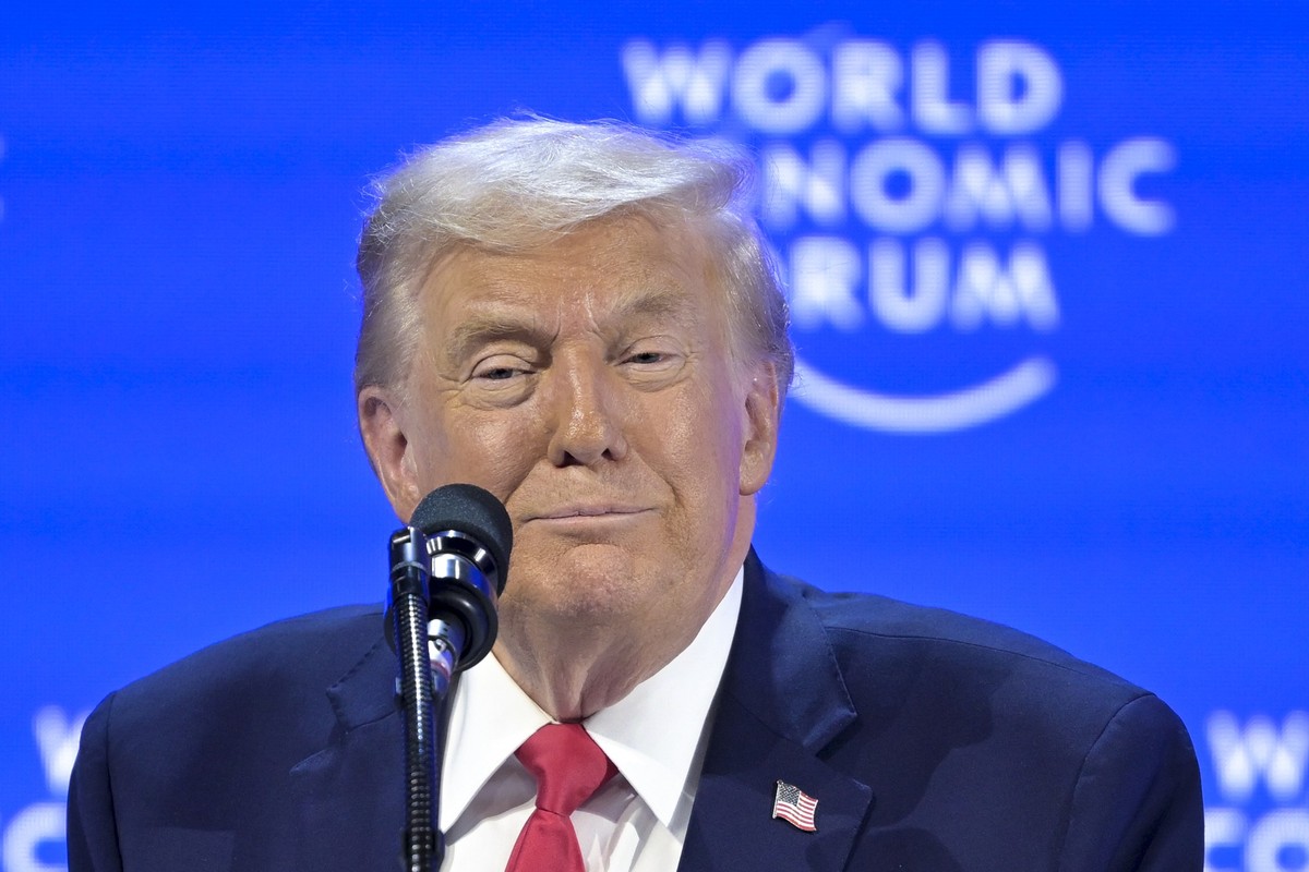 US President Donald Trump speaks during his special address at the 56th annual meeting of the World Economic Forum, WEF, in Davos, Switzerland, Wednesday, January 21, 2026. The meeting under the topic ...