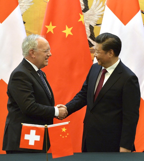 Schneider-Ammann und&nbsp;Xi Jinping