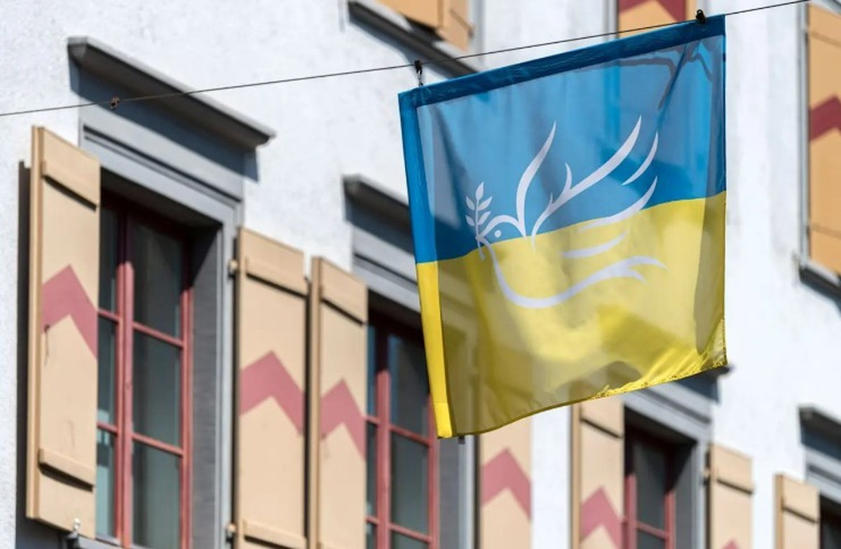 Ukraineflagge in Arbon TG