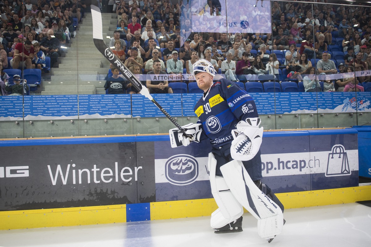 Janne Juvonen bei der Mannschaftspraesentation des HC Ambri-Piotta fuer die neue Saison 2022/23, am Sonntag, 31. Juli 2022, in Ambri. (KEYSTONE/Ti-Press/Samuel Golay)