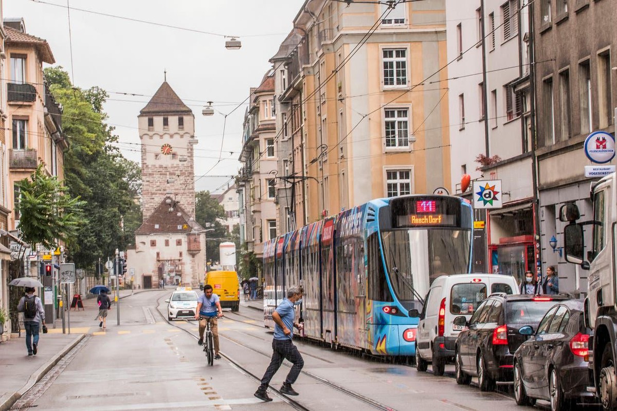 Der Tatort: Die Elsässerstrasse in Basel.