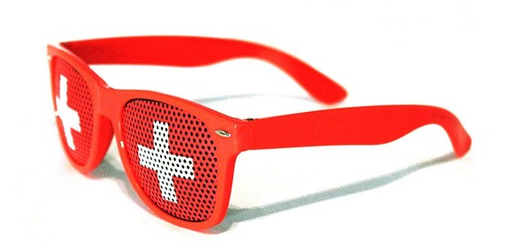 Schweizer Fanbrille – Symbolbild.