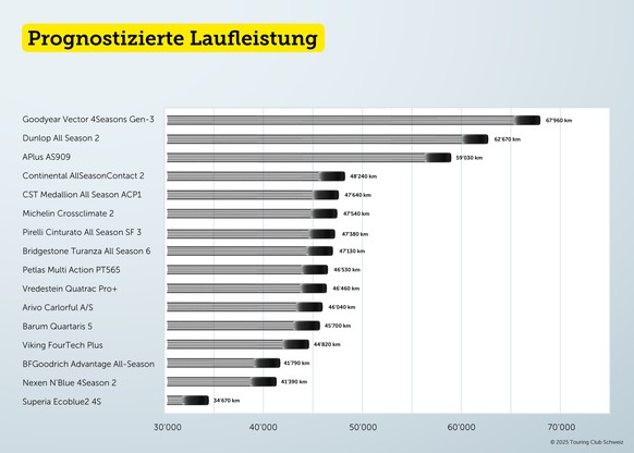 Lebensdauer Reifen TCS-Test