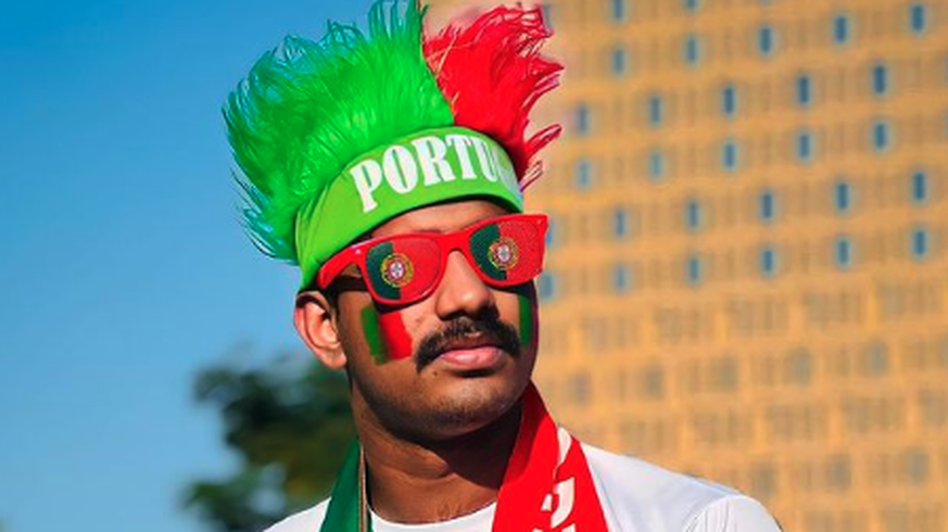 «Der Inder Mohammed Hashif ist einer der Einflussführer der Portugal-Fans in Katar.»