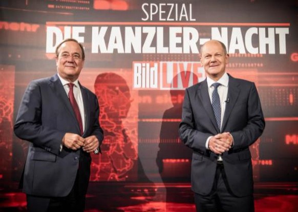 Laschet und Scholz bei Bild-TV