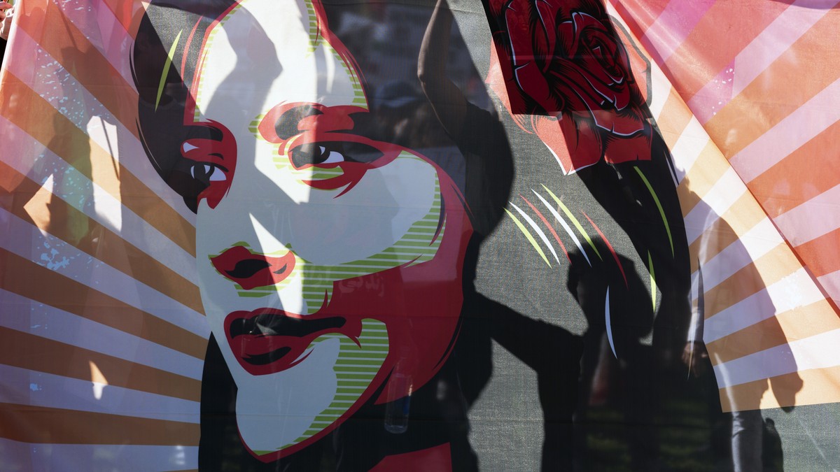 Demonstrators rally at the National Mall to protest against the Iranian regime, in Washington, Saturday, Oct. 22, 2022, following the death of Mahsa Amini in the custody of the Islamic republic's ...