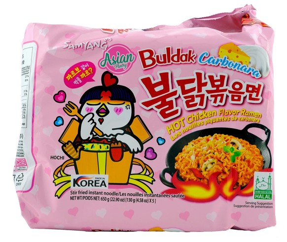 Buldak carbonara hot chicken flavor ramen instant ramen korean koreanisch nudeln noodles