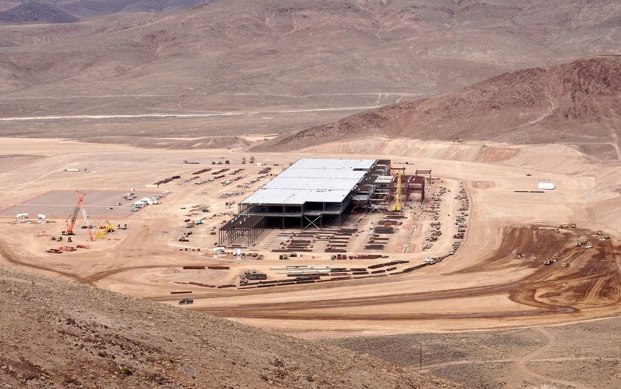 Teslas Gigafabrik für elektrische Autobatterien in Reno, Nevada.<br data-editable="remove">