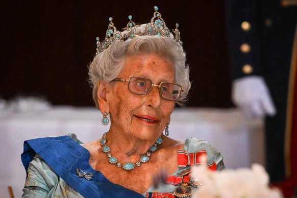 President Macron s Official Visit To Norway - Gala Dinner Princess Astrid during the gala dinner at the Royal Palace in Oslo on June 23, 2025, as part of the presidential state visit to Norway. Photo  ...