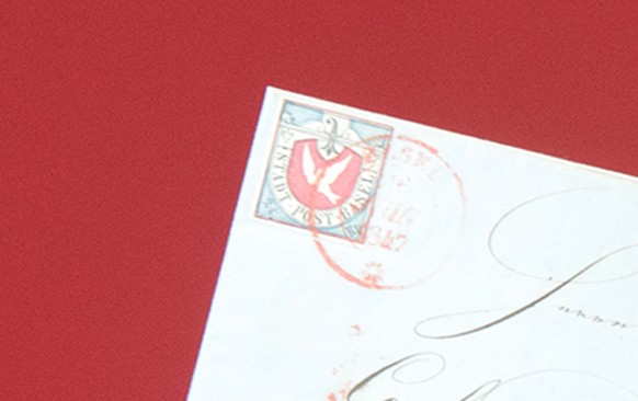 Eine der wertvollsten Briefmarken der Schweiz: «Basler Taube»&nbsp;