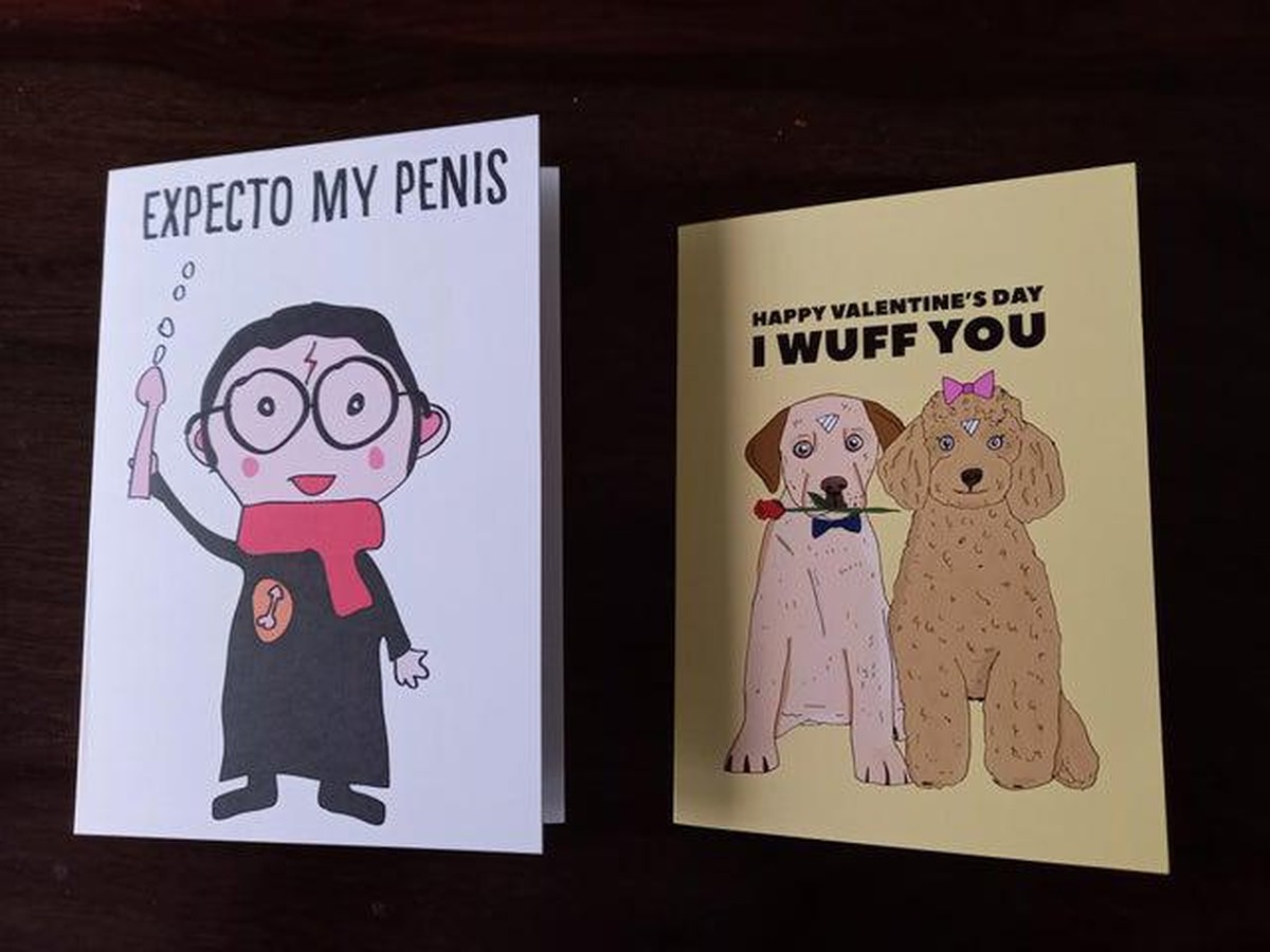 Contexte: ce sont des cartes de Saint-Valentin. L'une d'elle est un bricolage. Je vous laisse deviner laquelle.