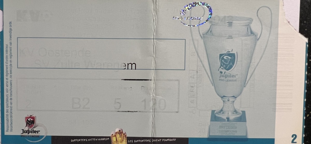 KV Oostende Zulte Waregem Ticket