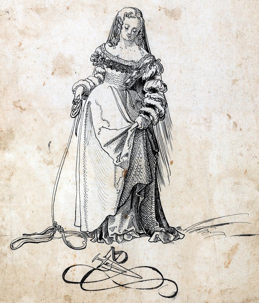 Zeichnung eines Mädchens, 1518.