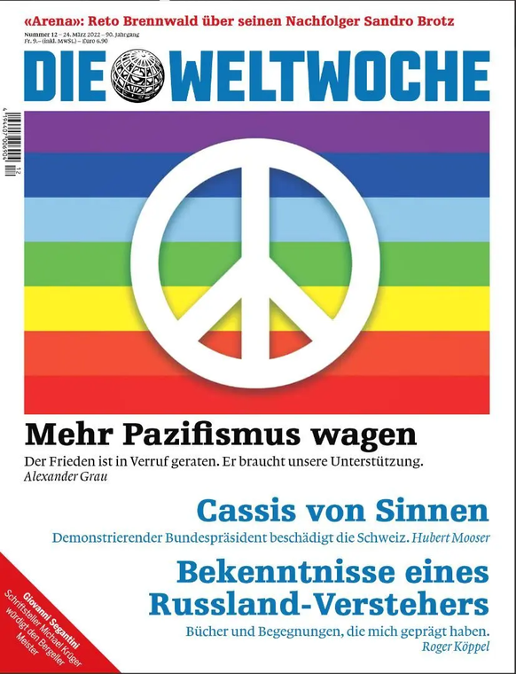 Pazifisten-Cover der «Weltwoche».