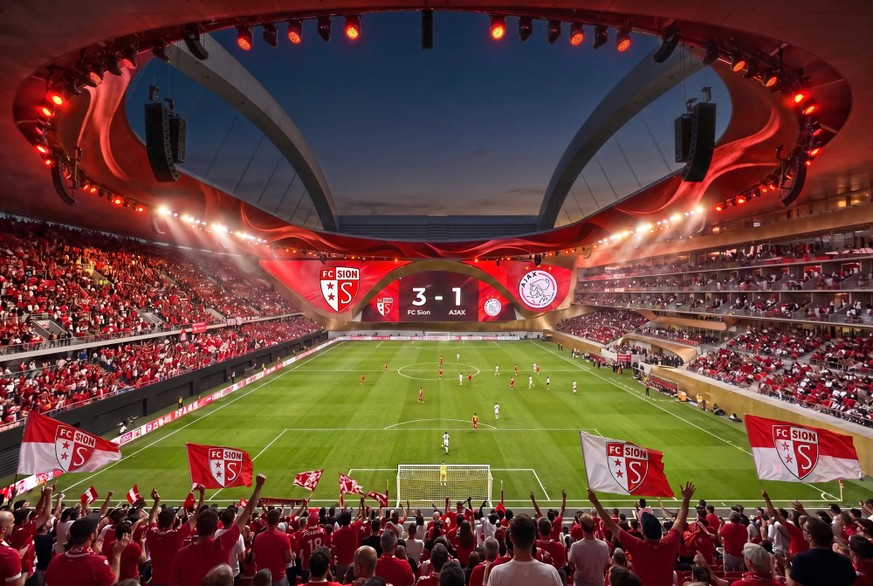 Das «Cervin Coliseum» soll die neue Heimat des FC Sion sein. Der Klub hat am Freitag bekanntgegeben, dass er das Stadionprojekt bei der Stadt und dem Kanton Wallis eingereicht hat
