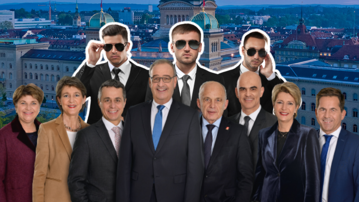 Montage, Conseil fédéral, sécurité, gardes du corps, photo officielle