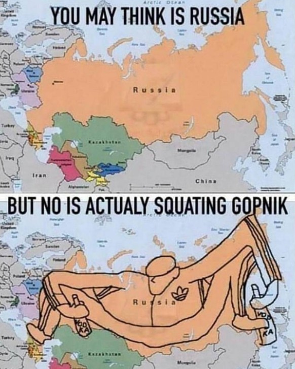 Hopp, wir haben nicht den ganzen Tag Zeit: PICDUMP. ЁЯЩГ
Die Russenhocke kommt nicht von irgendwo her!