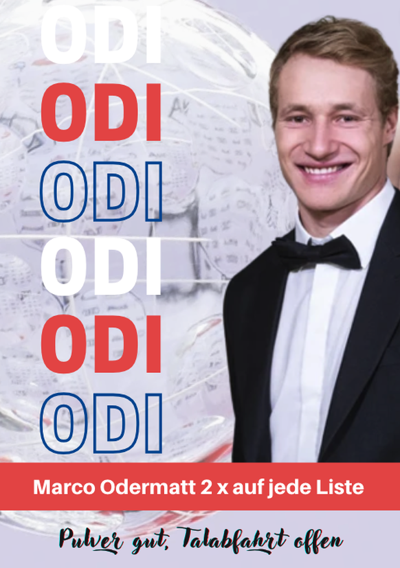 Marco Odermatt Wahlplakat