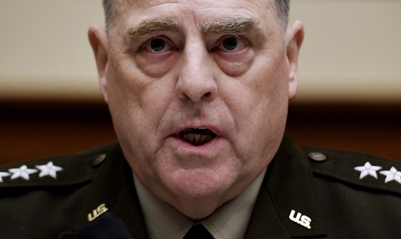epa09495387 Chairman of the Joint Chiefs of Staff Gen. Mark A. Milley testifies before the House Armed Services Committee on the conclusion of military operations in Afghanistan at the Rayburn House O ...