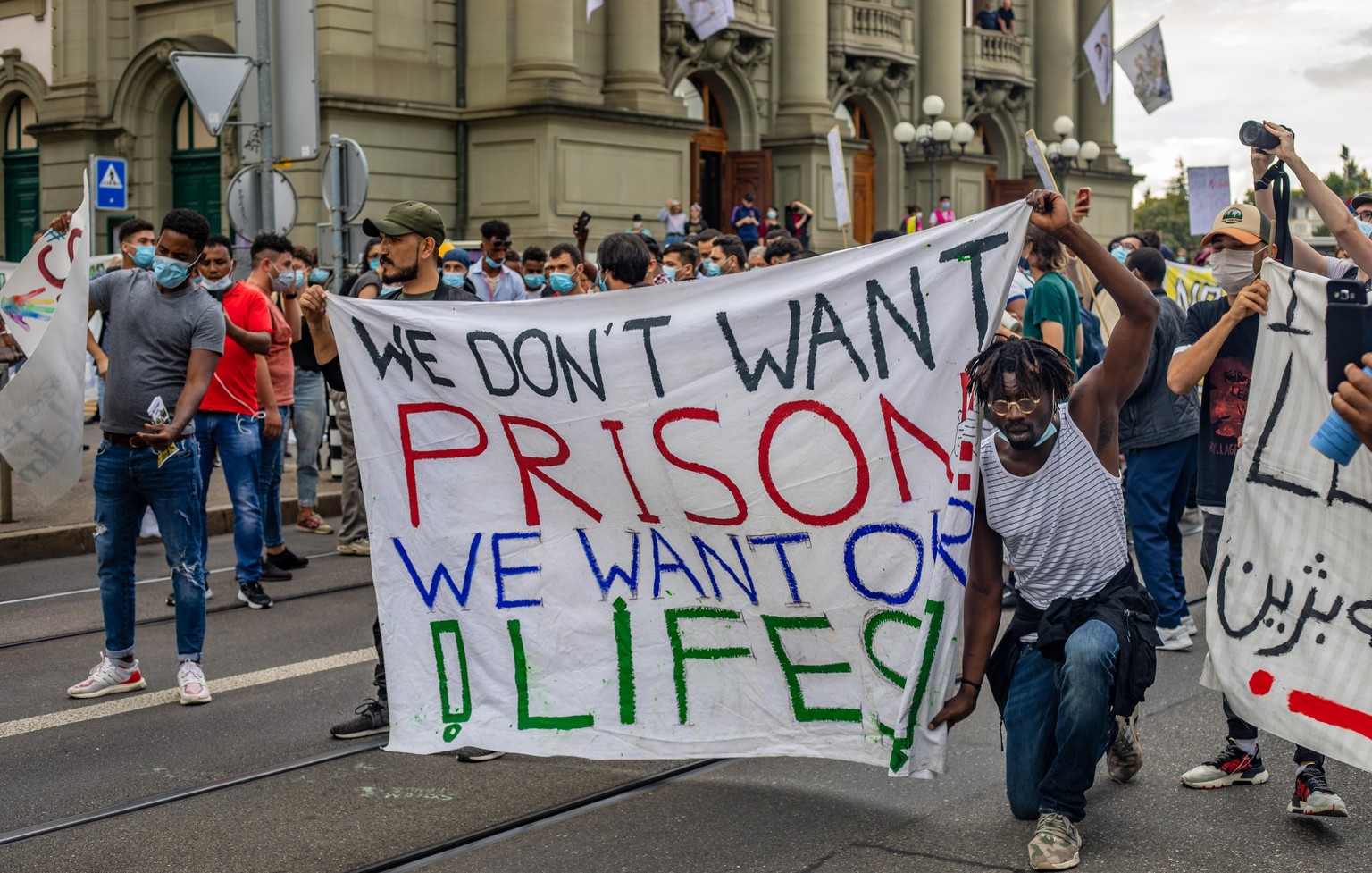 Eritrea-Demo in Bern (Waisenhausplatz und Umgebung) am 22. September 2020.