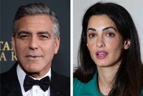 Das verlobte Paar Clooney und Alamuddin