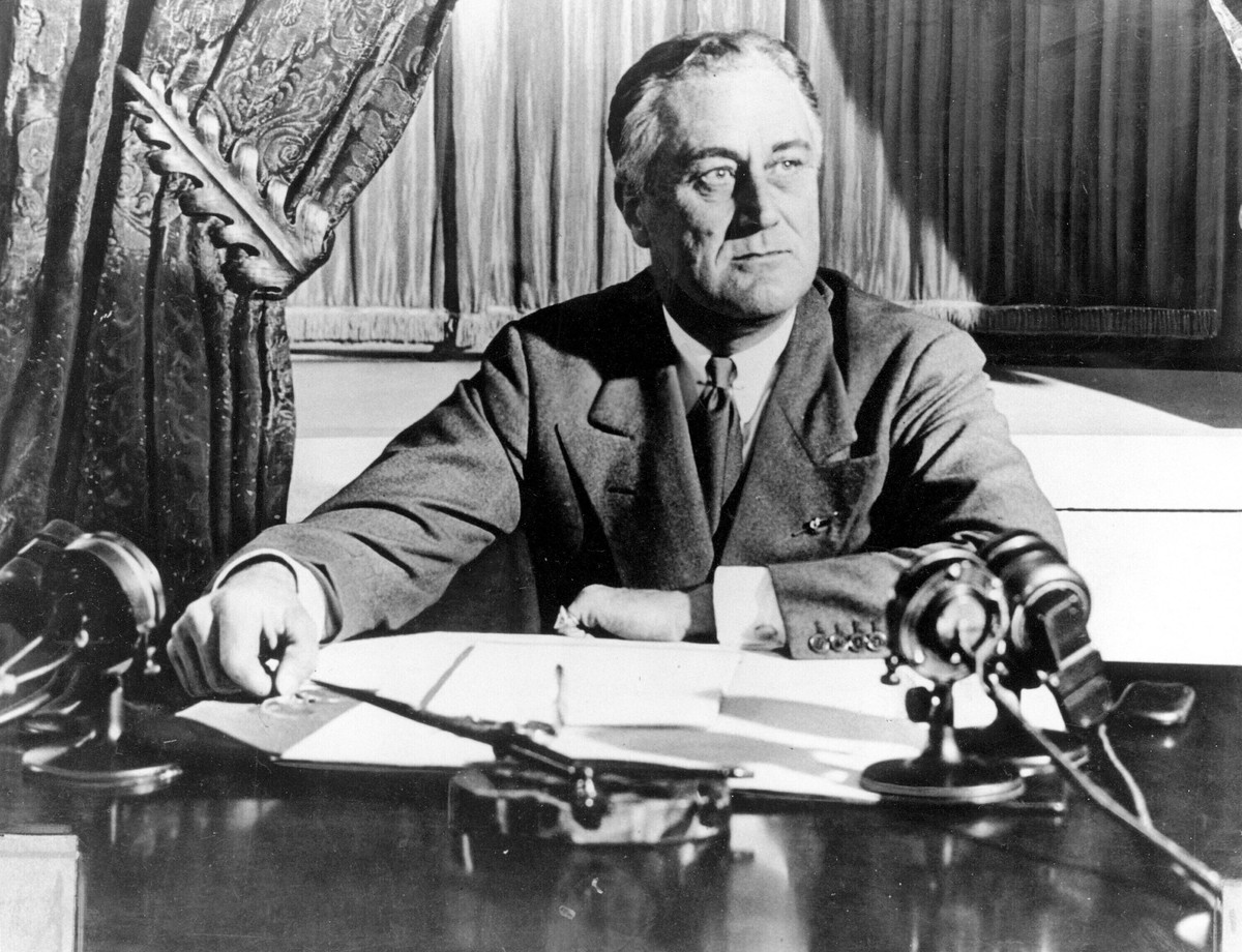 FILE - President Franklin D. Roosevelt delivers his first radio "Fireside Chat" in Washington in March 12, 1933. (AP Photo, File)
Trumps Check and Balances