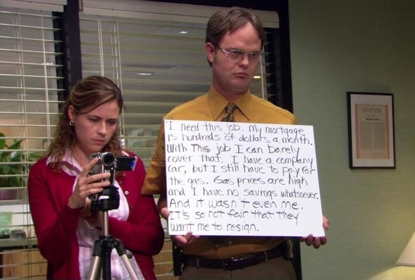 Jenna Fischer and Rainn Wilson in Das Büro (2005)