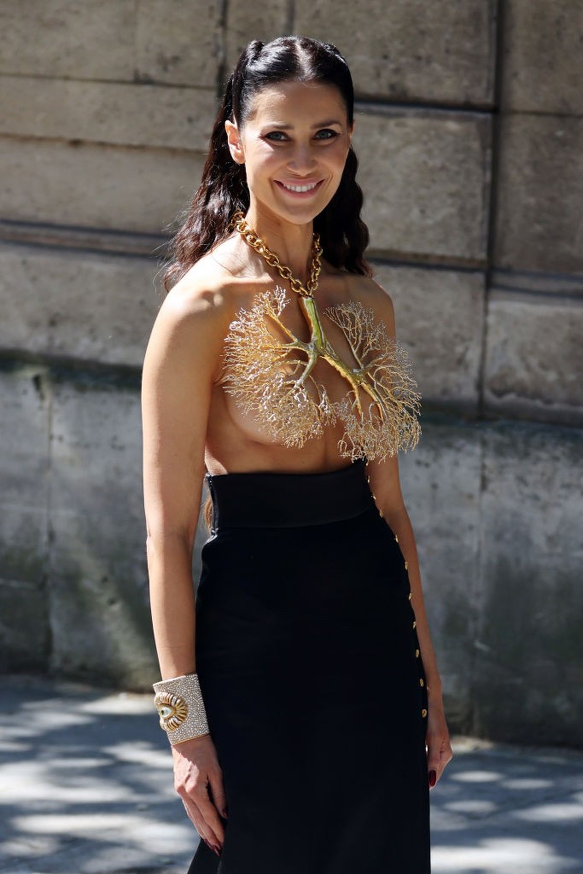 PARIS, FRANCE - JUNE 24: Sabina Jakubowicz attends the Schiaparelli Haute Couture Fall/Winter 2024-2025 show as part of Paris Fashion Week on June 24, 2024 in Paris, France. (Photo by Neil Mockford/GC ...