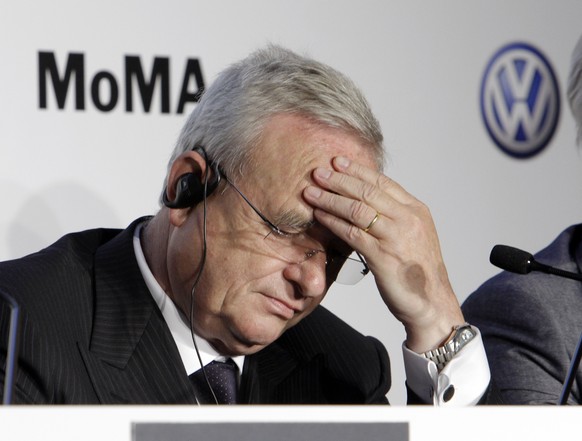 FILE - In this May 23, 2011 file photo Martin Winterkorn, CEO of Volkswagen, participates in a news conference at New York&#039;s Museum of Modern Art. Winterkorn promised full cooperation with the go ...