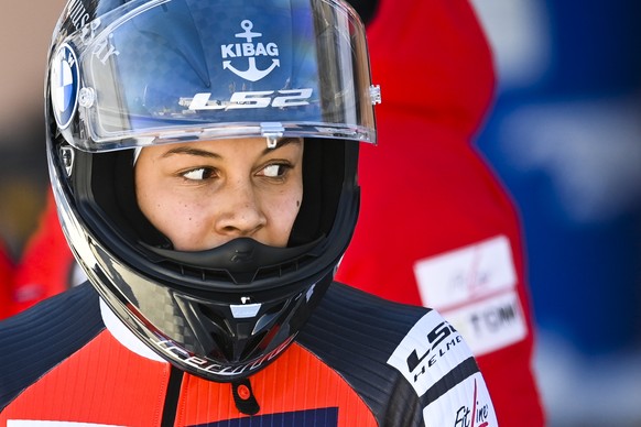 ARCHIVBILD ZUR VORSCHAU DER BOB-WM --- Melanie Hasler of Switzerland during the women&#039;s monobob World Series in St. Moritz, Switzerland, on Saturday, January 16, 2021. (KEYSTONE/Gian Ehrenzeller)