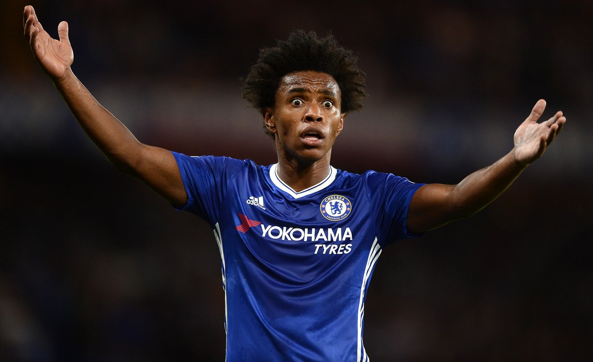 16.09.2016; London; Fussball Premier League - FC Chelsea - Liverpool; Willian (Chelsea) (Richard Blaxall/Expa/freshfocus)