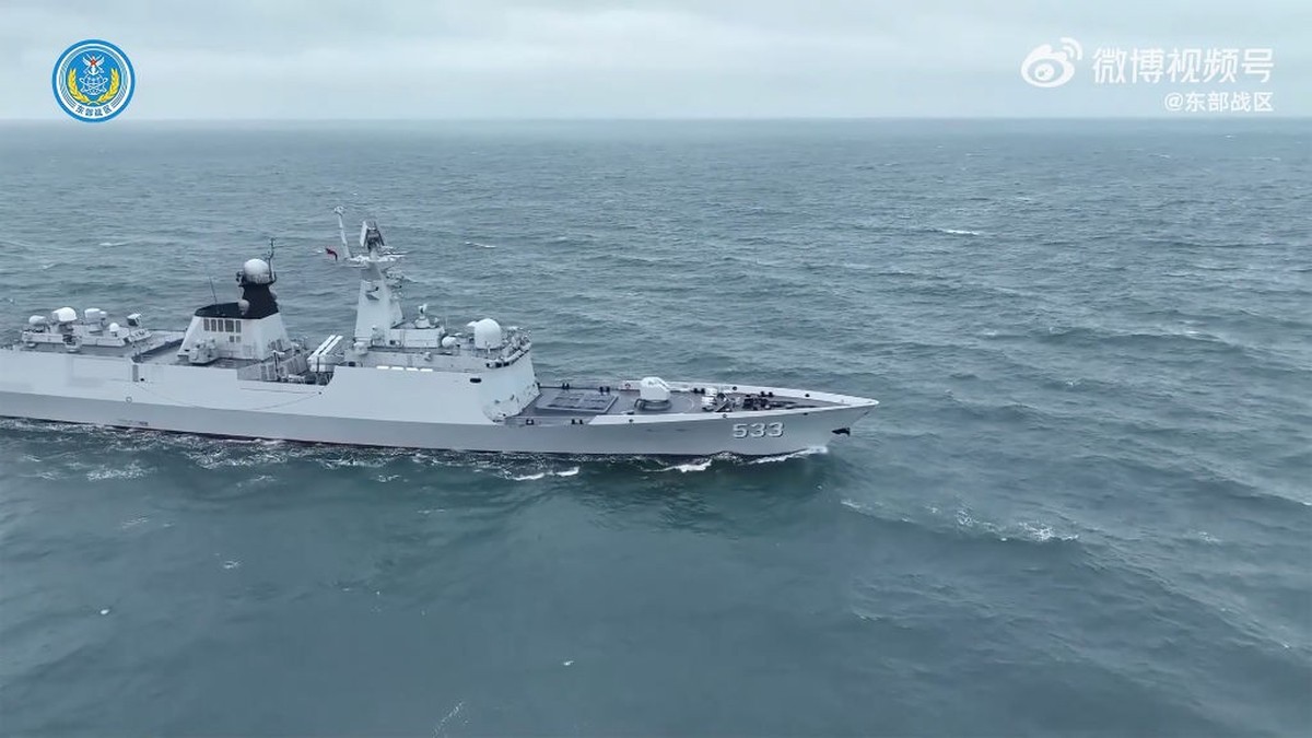TAIWAN STRAIT - MAY 23: (----EDITORIAL USE ONLY MANDATORY CREDIT - '/THE CHINESE PEOPLE'S LIBERATION ARMY'S EASTERN THEATER COMMAND/' / HANDOUT' - NO MARKETING NO ADVERTISING  ...