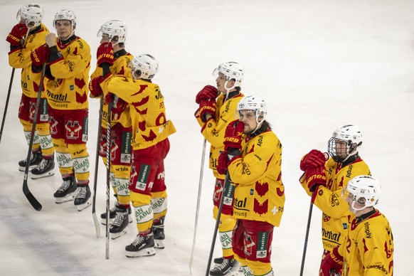 Langnaus enttaeuschte Spieler nach dem Qualifikationsspiel der Eishockey National League zwischen dem HC Ajoie und den SCL Tigers in der Raiffeisen Arena in Porrentruy, am Dienstag, 7. Januar 2025. (K ...
