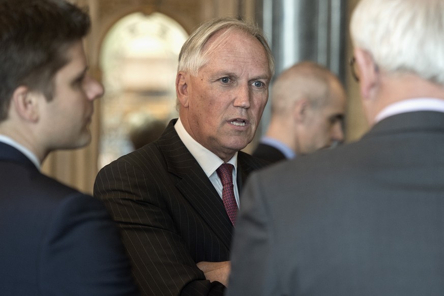 Ex-Botschafter und Lobbyist Thomas Borer waehrend der Debatte ueber die Revision des &quot;Cassis-de-Dijon-Prinzip&quot; am Mittwoch, 6. Mai 2015 im Nationalrat in Bern. (KEYSTONE/Lukas Lehmann)