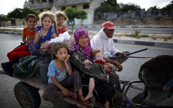 Palästinenser auf der Flucht.
