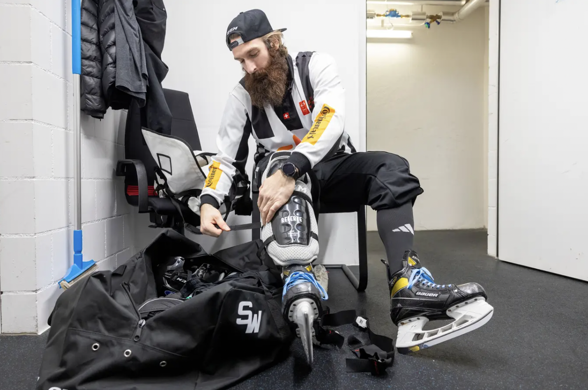 Eliot Antonietti a dirigé le match d'Elite M13 entre l'EHCO Prospects et le Lausanne HC la semaine dernière.