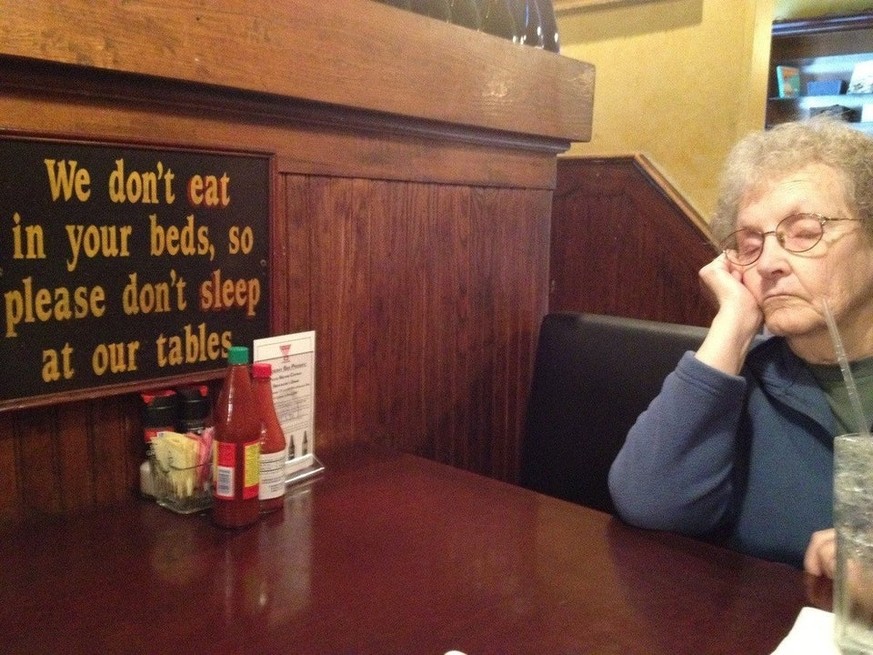 «Wir essen nicht in euren Betten, also bitte schlaft nicht an unseren Tischen»