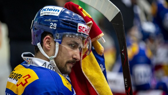 EHC Kloten Stuermer Vincent Praplan im dritten Eishockey Spiel der Ligaqualifikation der National League zwischen dem EHC Kloten und dem SC Rapperswil-Jona Lakers am Dienstag, 17. April 2018, in Klote ...