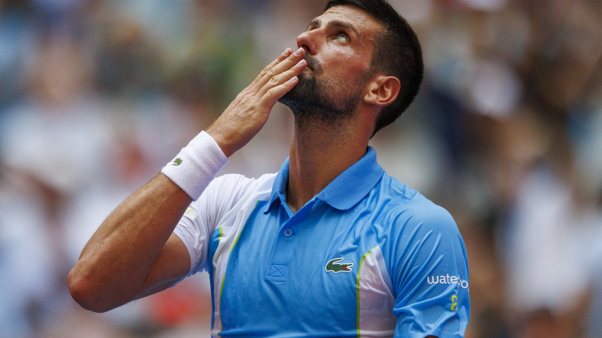 Djokovic after defeating Taylor Fritz in the semi-finals